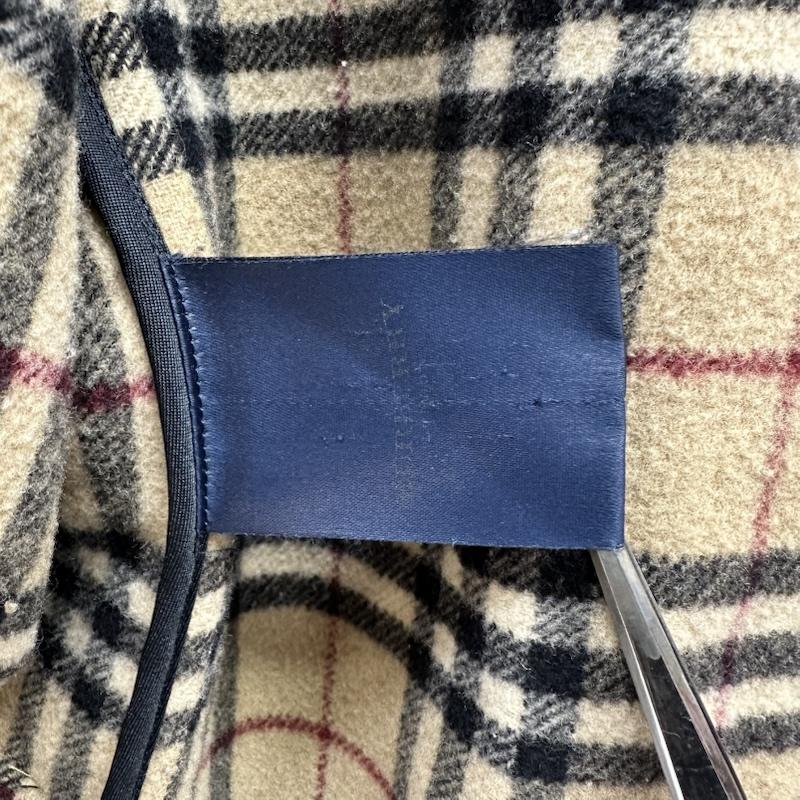 バーバリー BURBERRY コート コート一般 裏地 ノバチェック ウール ダッフル コート - 紺 / ネイビー / navy レディース USED 古着 中古 50165998
