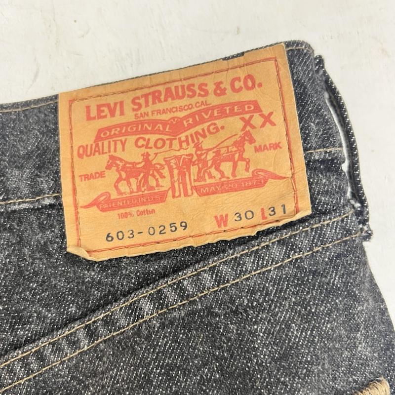 リーバイス Levi s パンツ デニム、ジーンズ 80s 日本製 603-0206 先染め ブラックデニム ヴィンテージ 30インチ 黒 / ブラック / black メンズ USED 古着 中古 50165999