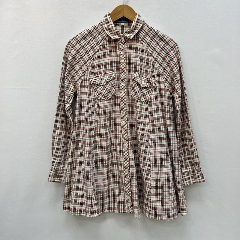 バーバリー・ブルーレーベル BURBERRY BLUE LABEL シャツ、ブラウス 長袖 ノバチェック 裾フレア シャツ ワンピ チュニック 38 レディース USED 古着 中古 50166001