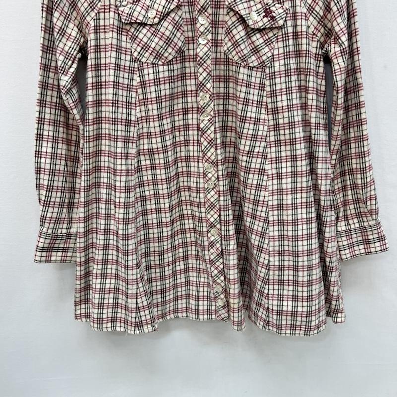 バーバリー・ブルーレーベル BURBERRY BLUE LABEL シャツ、ブラウス 長袖 ノバチェック 裾フレア シャツ ワンピ チュニック 38 レディース USED 古着 中古 50166001