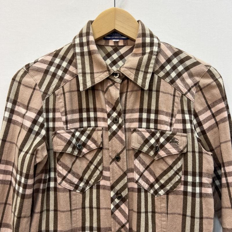 バーバリー・ブルーレーベル BURBERRY BLUE LABEL シャツ、ブラウス 長袖 ノバチェック ネルシャツ ワンピ チュニック 38 レディース USED 古着 中古 50166002
