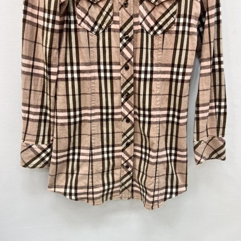 バーバリー・ブルーレーベル BURBERRY BLUE LABEL シャツ、ブラウス 長袖 ノバチェック ネルシャツ ワンピ チュニック 38 レディース USED 古着 中古 50166002