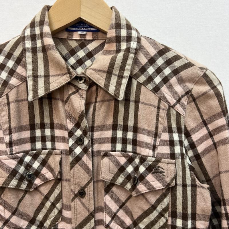 バーバリー・ブルーレーベル BURBERRY BLUE LABEL シャツ、ブラウス 長袖 ノバチェック ネルシャツ ワンピ チュニック 38 レディース USED 古着 中古 50166002