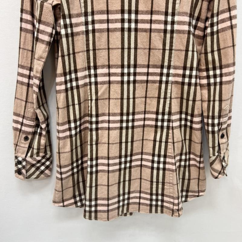 バーバリー・ブルーレーベル BURBERRY BLUE LABEL シャツ、ブラウス 長袖 ノバチェック ネルシャツ ワンピ チュニック 38 レディース USED 古着 中古 50166002