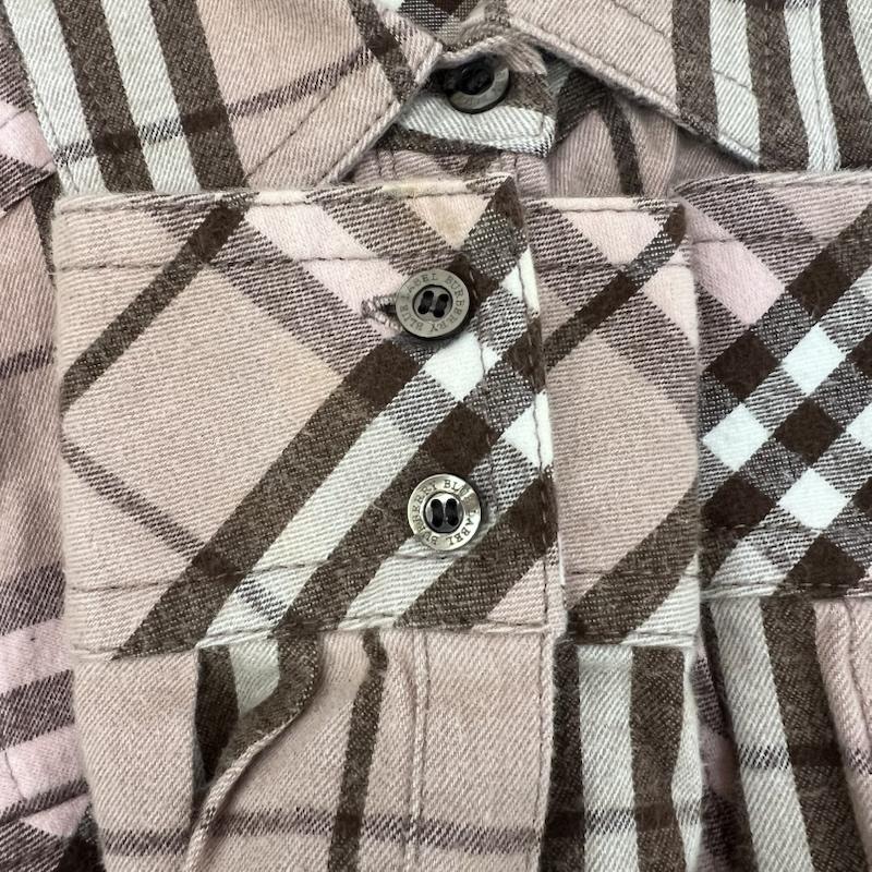バーバリー・ブルーレーベル BURBERRY BLUE LABEL シャツ、ブラウス 長袖 ノバチェック ネルシャツ ワンピ チュニック 38 レディース USED 古着 中古 50166002