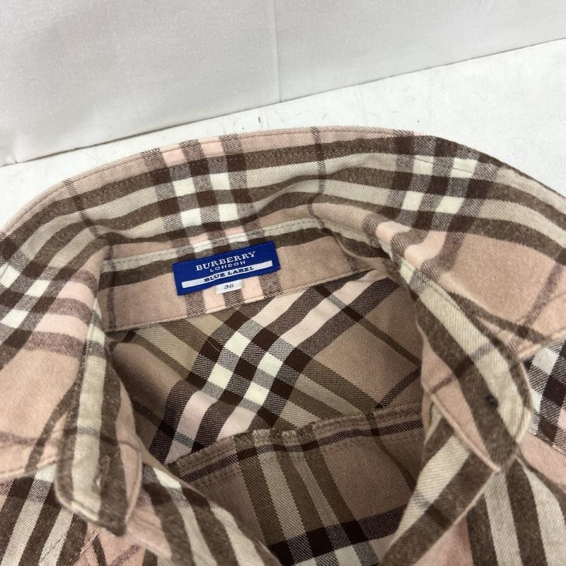 バーバリー・ブルーレーベル BURBERRY BLUE LABEL シャツ、ブラウス 長袖 ノバチェック ネルシャツ ワンピ チュニック 38 レディース USED 古着 中古 50166002
