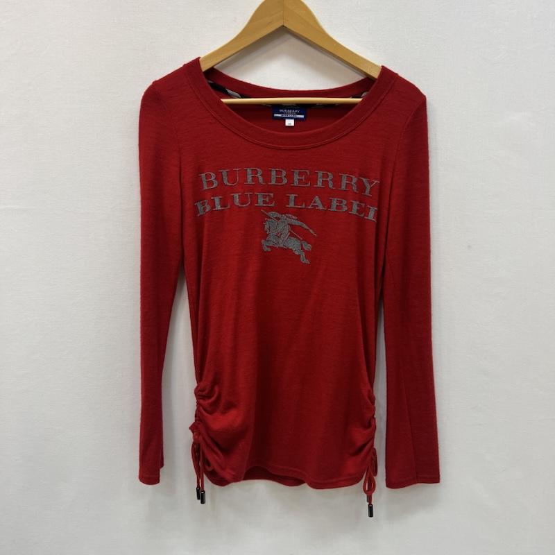 バーバリー・ブルーレーベル BURBERRY BLUE LABEL ニット、セーター 長袖 ホースロゴ ウール ニット カットソー 38 赤 / レッド / red レディース USED 古着 中古 50166006