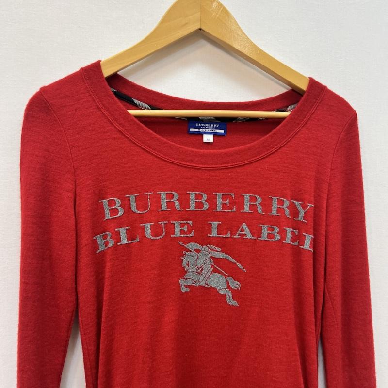 バーバリー・ブルーレーベル BURBERRY BLUE LABEL ニット、セーター 長袖 ホースロゴ ウール ニット カットソー 38 赤 / レッド / red レディース USED 古着 中古 50166006