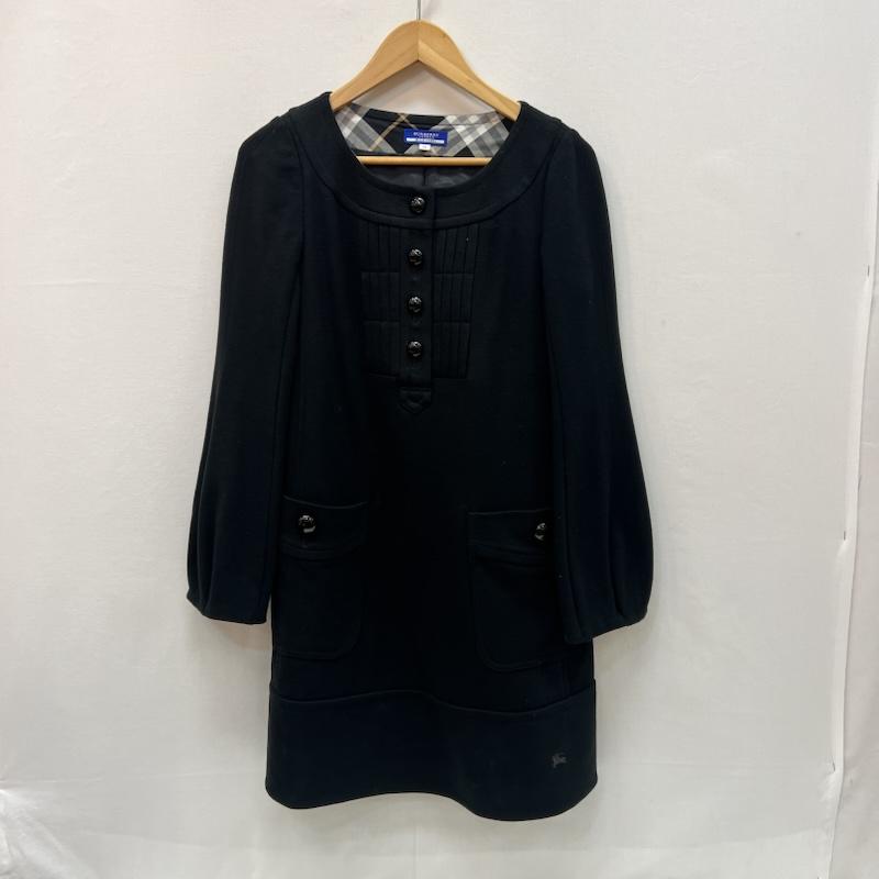 バーバリー・ブルーレーベル BURBERRY BLUE LABEL ワンピース ひざ丈スカート 裏地ノバチェック ワンピース 38 黒 / ブラック / black レディース USED 古着 中古 50166007