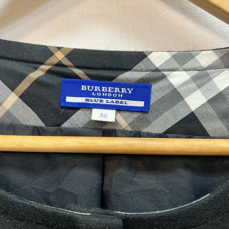 バーバリー・ブルーレーベル BURBERRY BLUE LABEL ワンピース ひざ丈スカート 裏地ノバチェック ワンピース 38 黒 / ブラック / black レディース USED 古着 中古 50166007