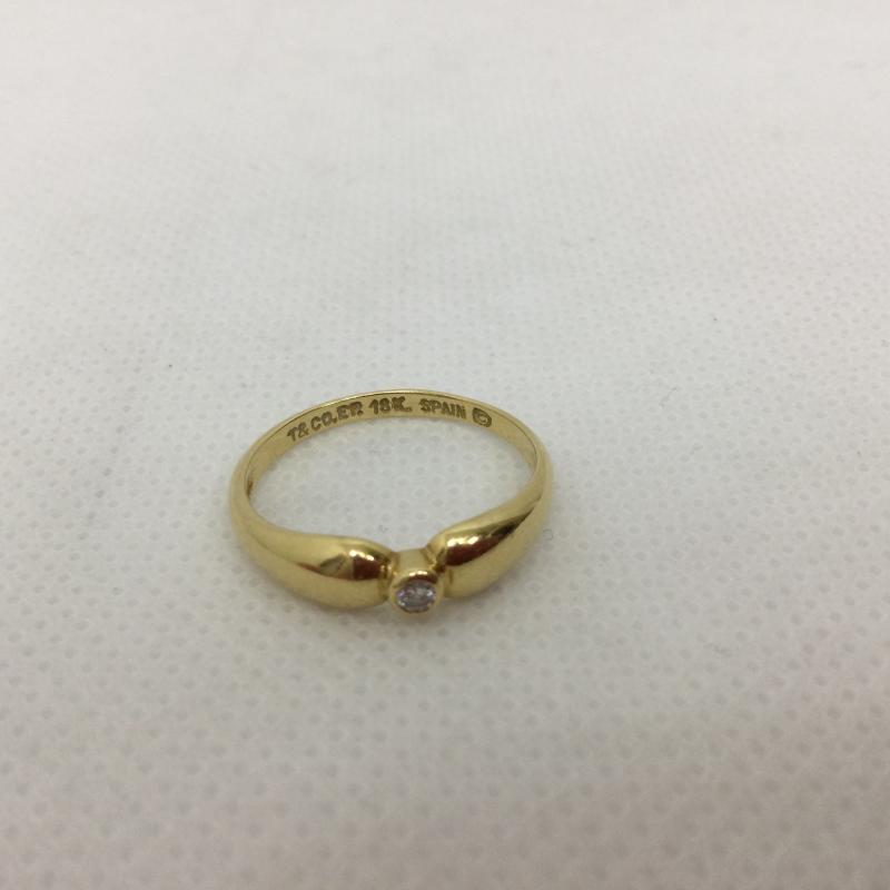 ティファニー TIFFANY&Co. アクセサリー 指輪 ダブルディアドロップ ダイヤモンド 18K ゴールド リング 15号 - 金 / ゴールド / gold color レディース USED 古着 中古 50166010