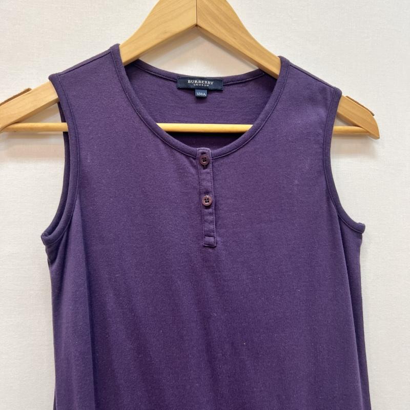 バーバリー BURBERRY ワンピース ひざ丈スカート ノバチェック 切替 ノースリーブ ワンピ 150cm 紫 / パープル / purple ガールズ USED 古着 中古 50166011