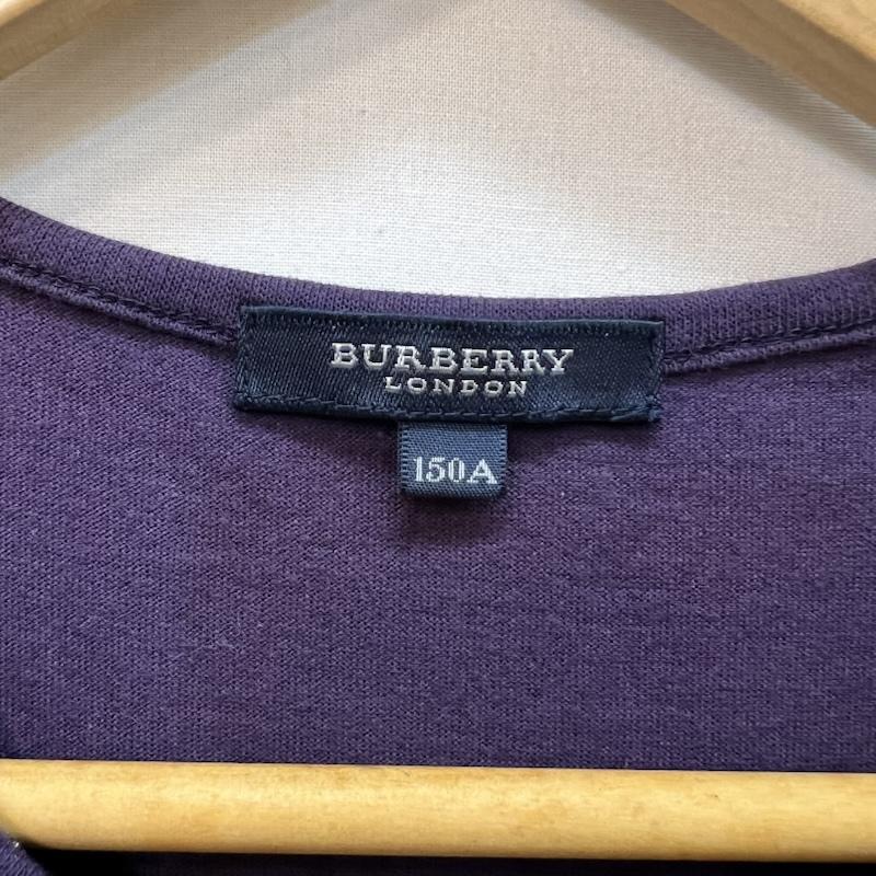バーバリー BURBERRY ワンピース ひざ丈スカート ノバチェック 切替 ノースリーブ ワンピ 150cm 紫 / パープル / purple ガールズ USED 古着 中古 50166011