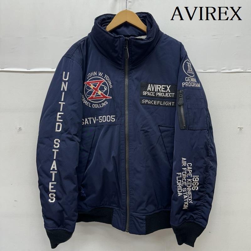 アヴィレックス AVIREX ジャケット、上着 ジャンパー、ブルゾン MA-1 GT-10 フライト ジャケット 6182176 XXL 紺 / ネイビー / navy メンズ USED 古着 中古 50166012