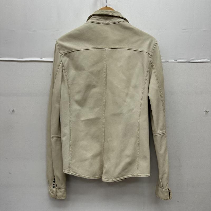 ジョルジオブラット GIORGIO BRATO シャツ、ブラウス 長袖 スタッズ レザー シャツ ジャケット - アイボリー / アイボリー / メンズ USED 古着 中古 50166017