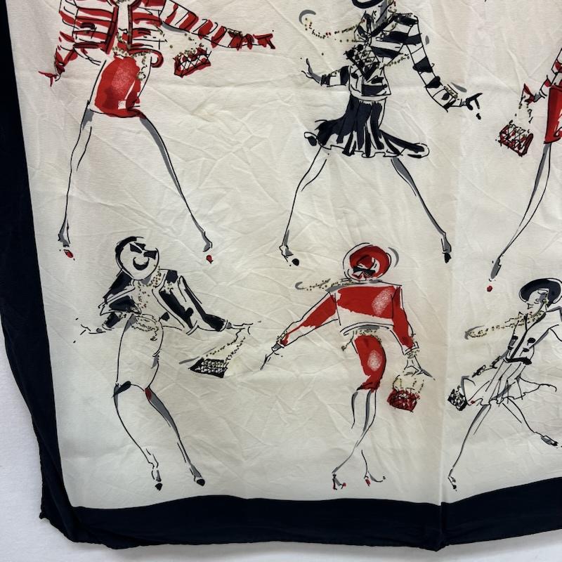 シャネル CHANEL ファッション小物 スカーフ、ポケットチーフ マドモアゼル 大判 シルク スカーフ - レディース USED 古着 中古 50166018
