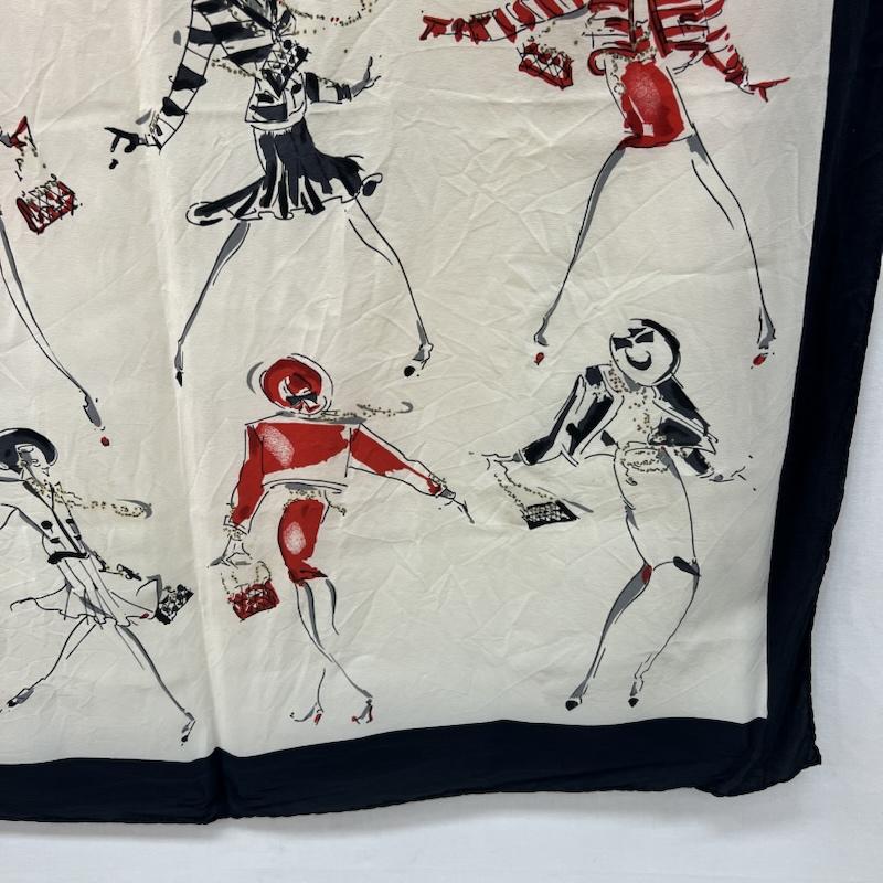 シャネル CHANEL ファッション小物 スカーフ、ポケットチーフ マドモアゼル 大判 シルク スカーフ - レディース USED 古着 中古 50166018