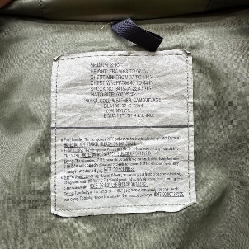 古着 USED ジャケット、上着 ジャンパー、ブルゾン 92年 US Army ECWCS GORE-TEX EQUA社製 GEN1 ミリタリー ジャケット M マルチカラー / マルチカラー / multicolor メンズ USED 古着 中古 50166020