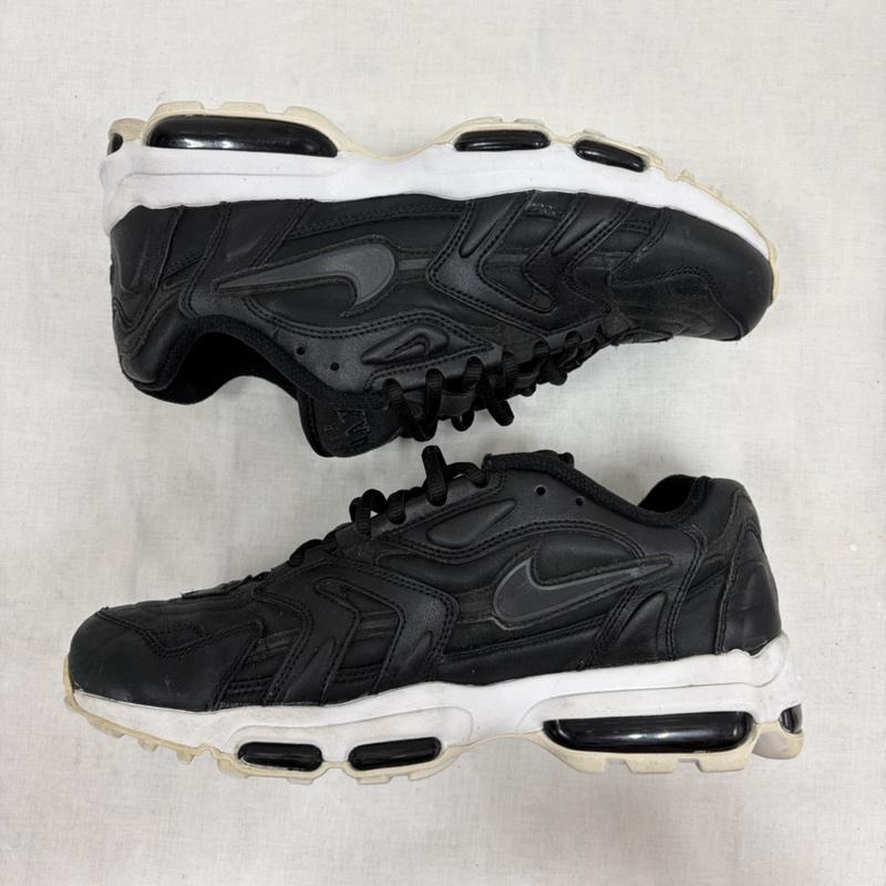ナイキ NIKE スニーカー スニーカー AIR MAX エアマックス 96 レザー ロゴ ローカット スニーカー 26.5cm ロゴ、文字 黒 / ブラック / black X 白 / ホワイト / white メンズ USED 古着 中古 50166024