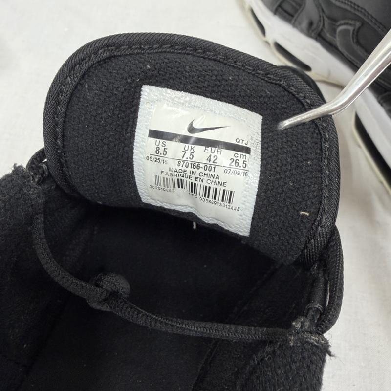 ナイキ NIKE スニーカー スニーカー AIR MAX エアマックス 96 レザー ロゴ ローカット スニーカー 26.5cm ロゴ、文字 黒 / ブラック / black X 白 / ホワイト / white メンズ USED 古着 中古 50166024