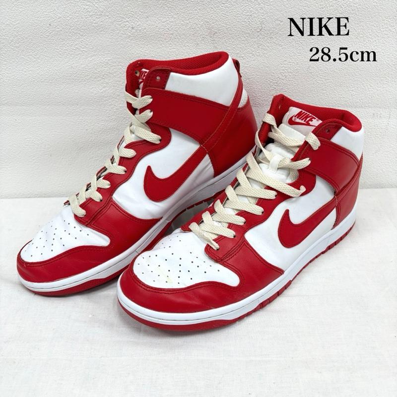 ナイキ NIKE スニーカー スニーカー DUNK HI ダンク RETRO スニーカー DD1399-106 ハイカット Championship チャンピオンシップ 28.5cm ロゴ、文字 白 / ホワイト / white X 赤 / レッド / red メンズ USED 古着 中古 50166025