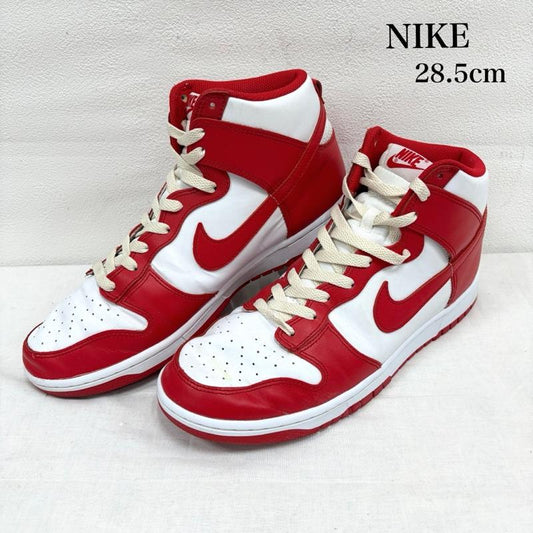 ナイキ NIKE スニーカー スニーカー DUNK HI ダンク RETRO スニーカー DD1399-106 ハイカット Championship チャンピオンシップ 28.5cm ロゴ、文字 白 / ホワイト / white X 赤 / レッド / red メンズ USED 古着 中古 50166025