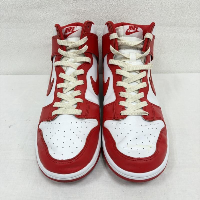 ナイキ NIKE スニーカー スニーカー DUNK HI ダンク RETRO スニーカー DD1399-106 ハイカット Championship チャンピオンシップ 28.5cm ロゴ、文字 白 / ホワイト / white X 赤 / レッド / red メンズ USED 古着 中古 50166025