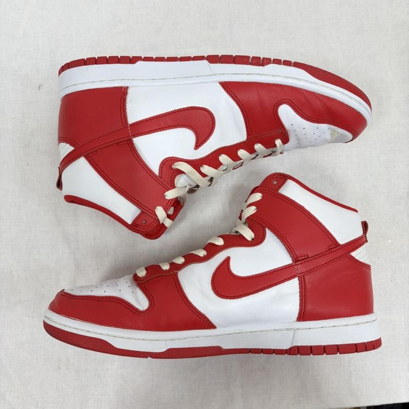 ナイキ NIKE スニーカー スニーカー DUNK HI ダンク RETRO スニーカー DD1399-106 ハイカット Championship チャンピオンシップ 28.5cm ロゴ、文字 白 / ホワイト / white X 赤 / レッド / red メンズ USED 古着 中古 50166025