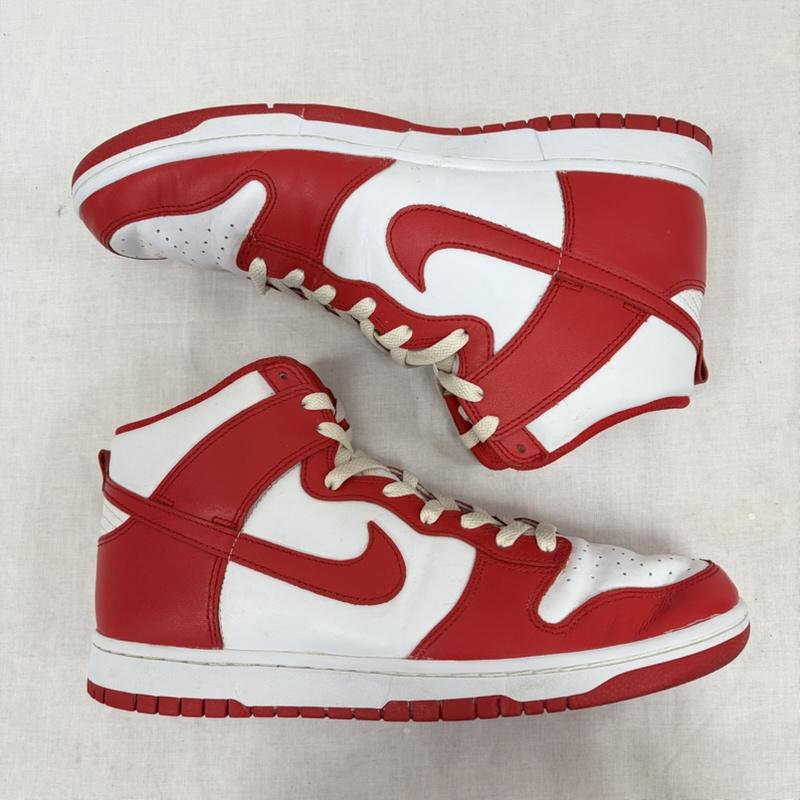 ナイキ NIKE スニーカー スニーカー DUNK HI ダンク RETRO スニーカー DD1399-106 ハイカット Championship チャンピオンシップ 28.5cm ロゴ、文字 白 / ホワイト / white X 赤 / レッド / red メンズ USED 古着 中古 50166025