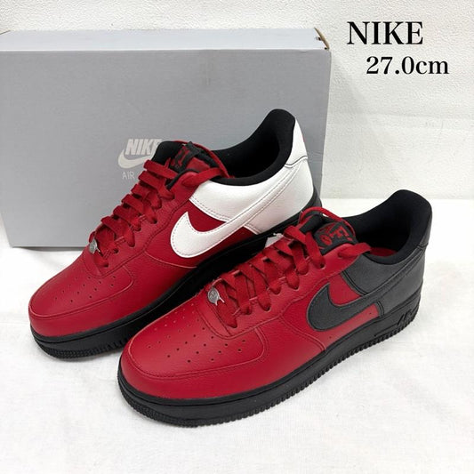 ナイキ NIKE スニーカー スニーカー AIR FORCE 1 IB6847-600 エアフォース ローカット スニーカー 07 27.0cm ロゴ、文字 赤 / レッド / red X 黒 / ブラック / black メンズ USED 古着 中古 50166027