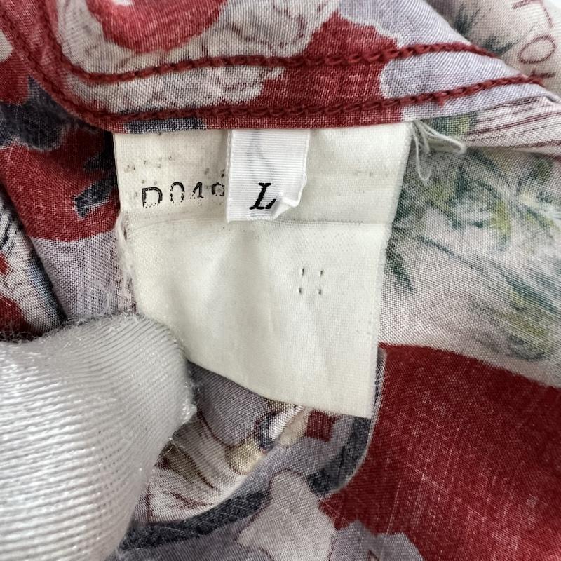 パパス PAPAS シャツ、ブラウス 半袖 フラガール ハワイ柄 レーヨン アロハシャツ L 赤 / レッド / red メンズ USED 古着 中古 50166030