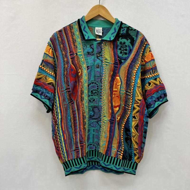 ヴィンテージ VINTAGE ポロシャツ 半袖 modigliani モディリアーニ 90s 3Dニット ポロ M メンズ USED 古着 中古 50166031