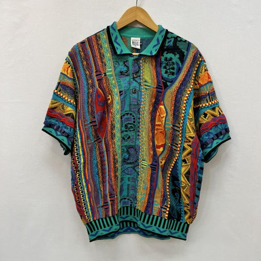 ヴィンテージ VINTAGE ポロシャツ 半袖 modigliani モディリアーニ 90s 3Dニット ポロ M メンズ USED 古着 中古 50166031