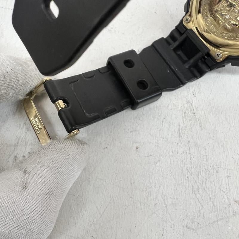 ジーショック G-SHOCK 腕時計 デジタル STUSSY ステューシー 25周年記念 DW-6900 コラボ ウォッチ - 黒 / ブラック / black X 金 / ゴールド / gold color メンズ USED 古着 中古 50166038