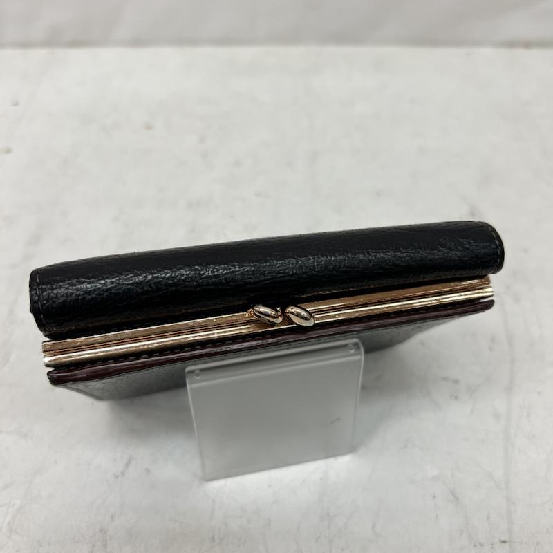 ヴィヴィアンウエストウッド Vivienne Westwood 財布 コンパクト財布 三つ折り財布 がま口 オーブ レザー - 黒 / ブラック / black レディース USED 古着 中古 50166044