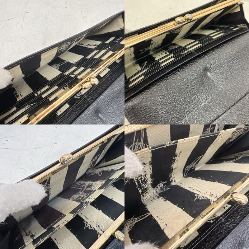 ヴィヴィアンウエストウッド Vivienne Westwood 財布 長財布 オーブ レザー 長財布 - 黒 / ブラック / black レディース USED 古着 中古 50166045