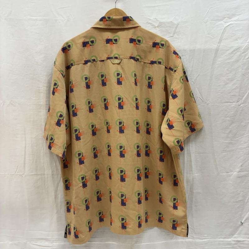 ペレペレ PELLEPELLE シャツ、ブラウス 半袖 総柄 ロゴ プリント メタルプレート コットン オープンカラー シャツ XL メンズ USED 古着 中古 50166049