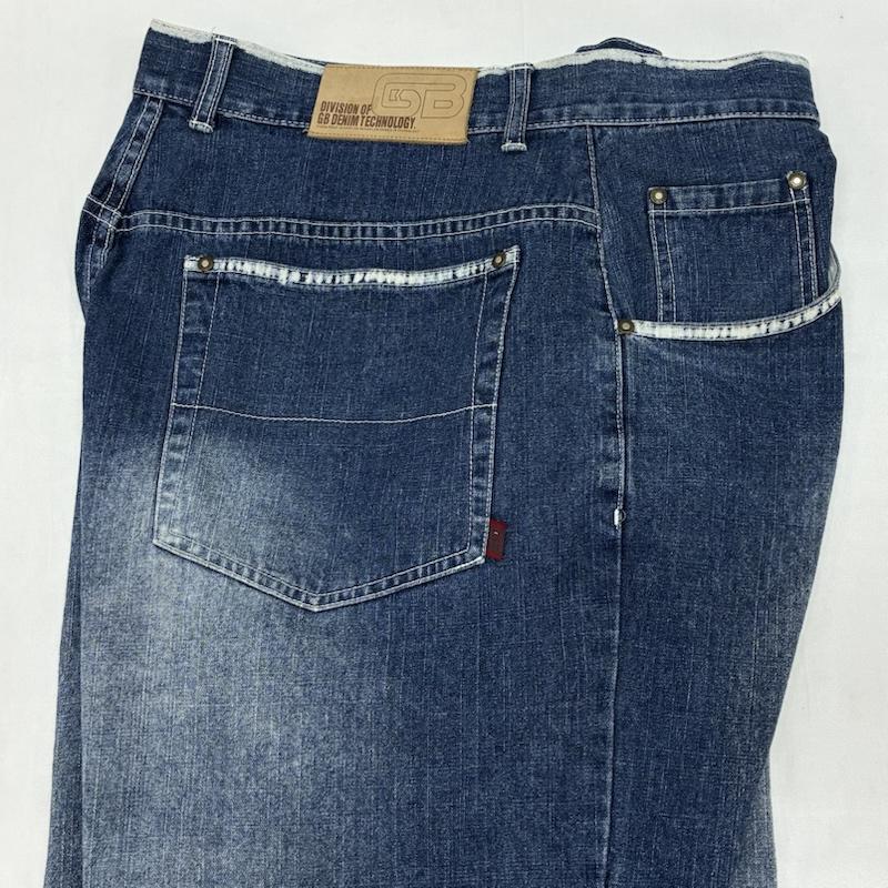 ヴィンテージ VINTAGE シャツ、ブラウス 半袖 GODBODY ゴッドボディ 90s 00s デニム シャツ バギー ショーツ セットアップ XL メンズ USED 古着 中古 50166050