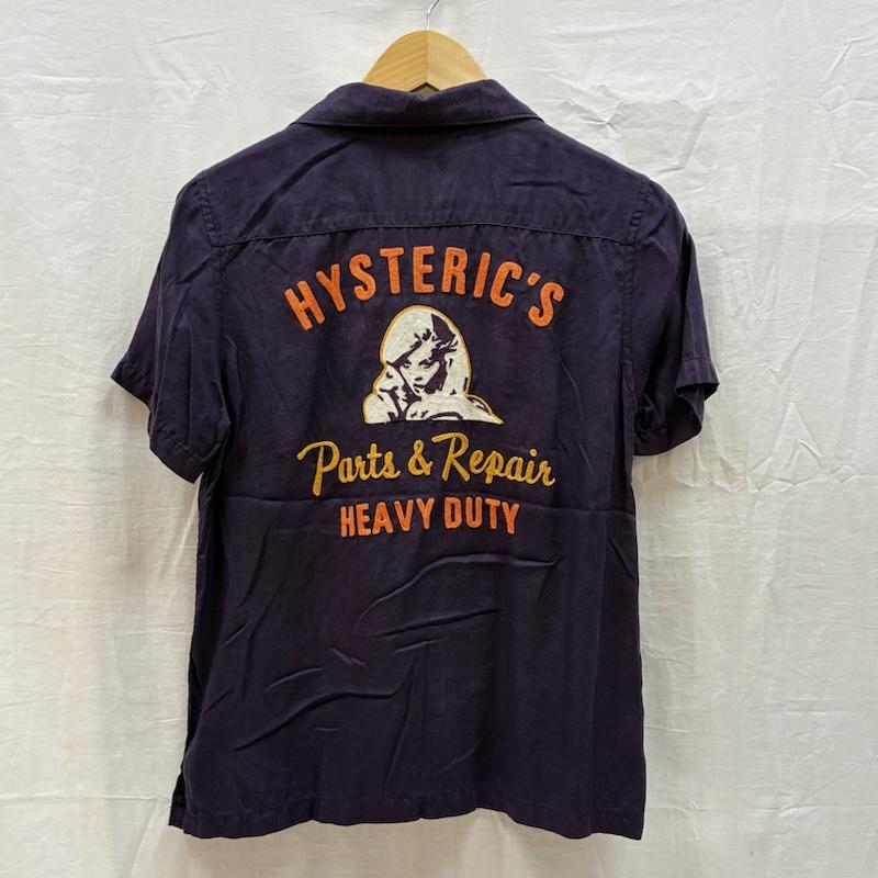 ヒステリックグラマー HYSTERIC GLAMOUR シャツ、ブラウス 半袖 ヒスガール ワッペン チェーン 刺繍 オープンカラー ボーリング シャツ 0151AH03 FREE レディース USED 古着 中古 50166051