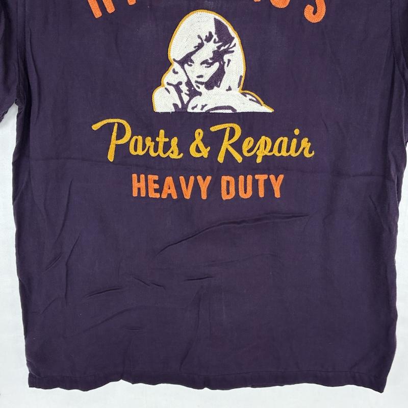 ヒステリックグラマー HYSTERIC GLAMOUR シャツ、ブラウス 半袖 ヒスガール ワッペン チェーン 刺繍 オープンカラー ボーリング シャツ 0151AH03 FREE レディース USED 古着 中古 50166051