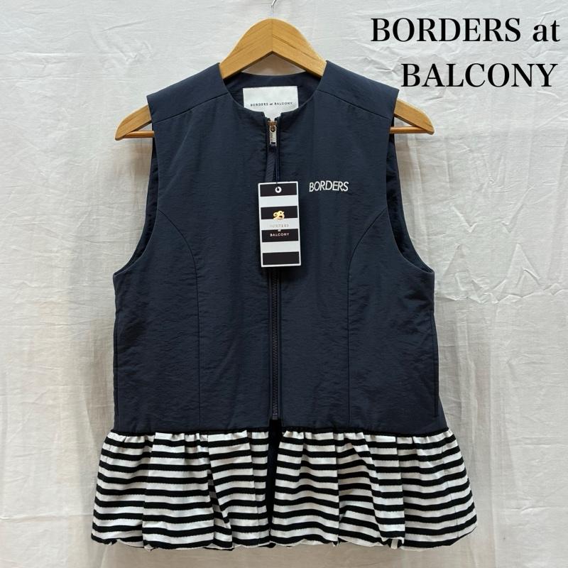 ボーダーズ アット バルコニー BORDERS at BALCONY ベスト ベスト ペプラム ジップ ベスト BD2211-3M-08 タグ付き 36 レディース USED 古着 中古 50166053