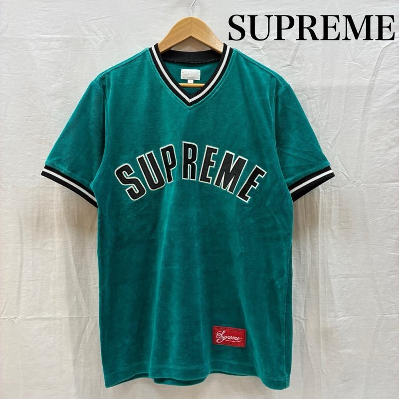 シュプリーム Supreme Tシャツ 半袖 16AW Velour Baseball Top ベロア アーチロゴ ベースボール Tシャツ S メンズ USED 古着 中古 50166055