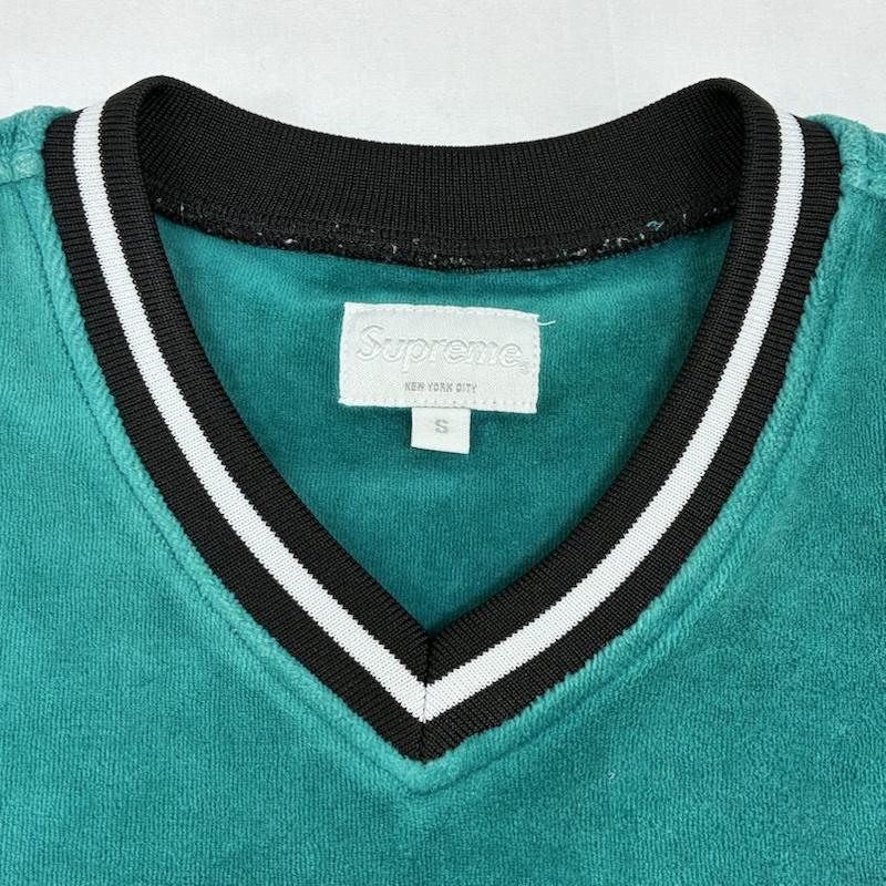 シュプリーム Supreme Tシャツ 半袖 16AW Velour Baseball Top ベロア アーチロゴ ベースボール Tシャツ S メンズ USED 古着 中古 50166055