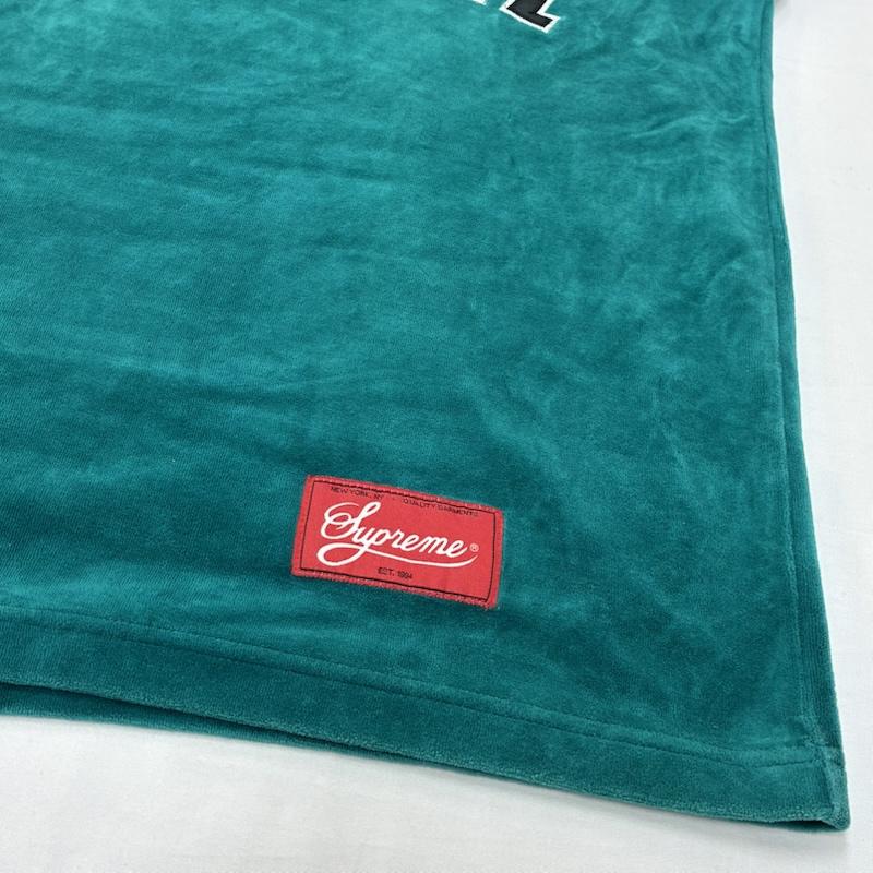 シュプリーム Supreme Tシャツ 半袖 16AW Velour Baseball Top ベロア アーチロゴ ベースボール Tシャツ S メンズ USED 古着 中古 50166055