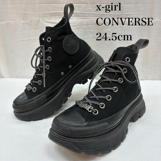 コンバース CONVERSE スニーカー スニーカー X-girl エックスガール トレックウェーブ オールスター ハイカット スニーカー 1SD417 24.5cm レディース USED 古着 中古 50166058