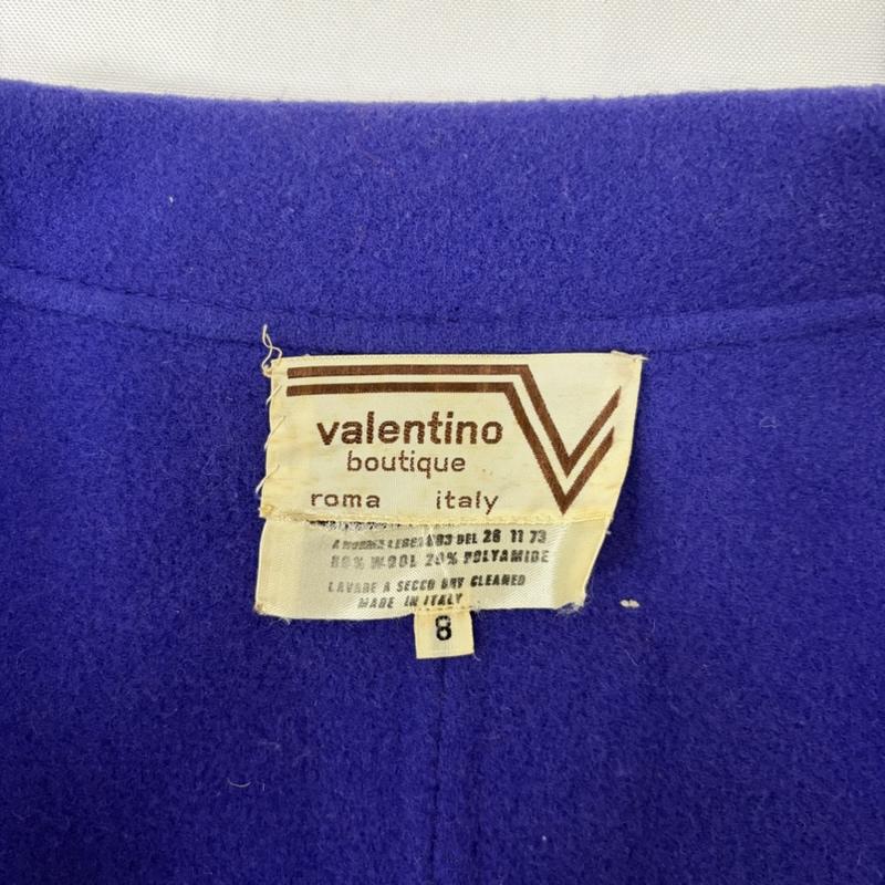 ヴァレンティノ VALENTINO コート コート一般 70s 初期タグ VINTAGE VALENTINO ウールコート purple italy製 SIZE:8 8 無地 紫 / パープル / purple レディース USED 古着 中古 50166066