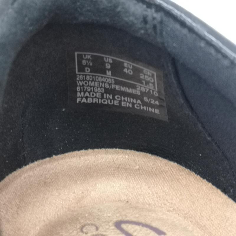 クラークス Clarks ローファー ローファー Zylah May ザイラ メイ ローファー クリンクルパテント 25.0cm 黒 / ブラック / black レディース USED 古着 中古 50166067