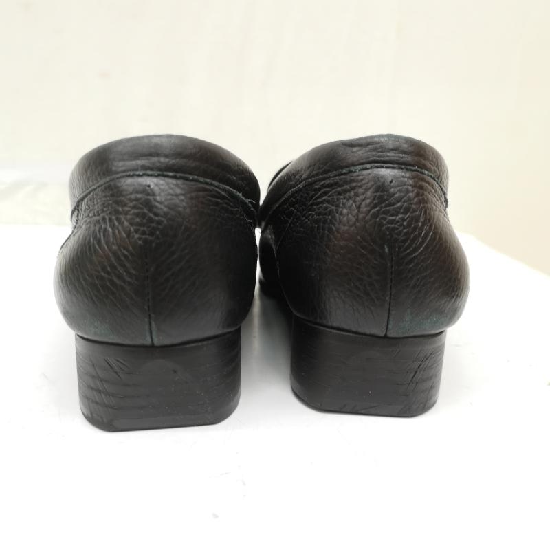 ミハマ MIHAMA ローファー ローファー レザー ローファー パンプス シボ加工 ロゴ金具 24.0cm 黒 / ブラック / black レディース USED 古着 中古 50166070