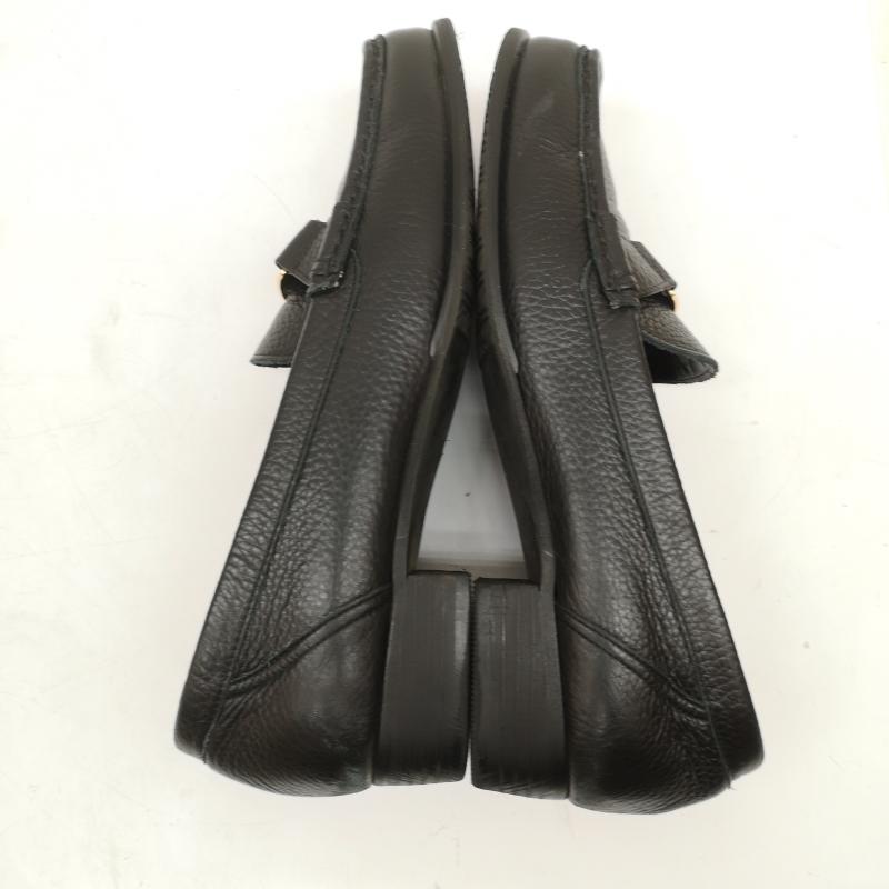ミハマ MIHAMA ローファー ローファー レザー ローファー パンプス シボ加工 ロゴ金具 24.0cm 黒 / ブラック / black レディース USED 古着 中古 50166070