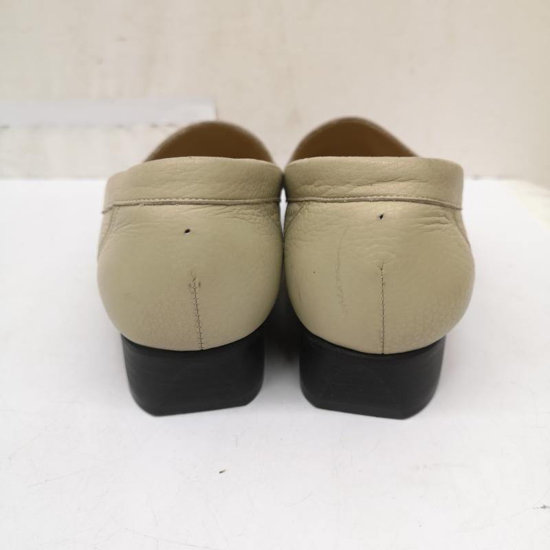 ミハマ MIHAMA ローファー ローファー レザー ローファー パンプス シボ加工 ロゴ金具 22.5cm ベージュ / ベージュ / beige レディース USED 古着 中古 50166072
